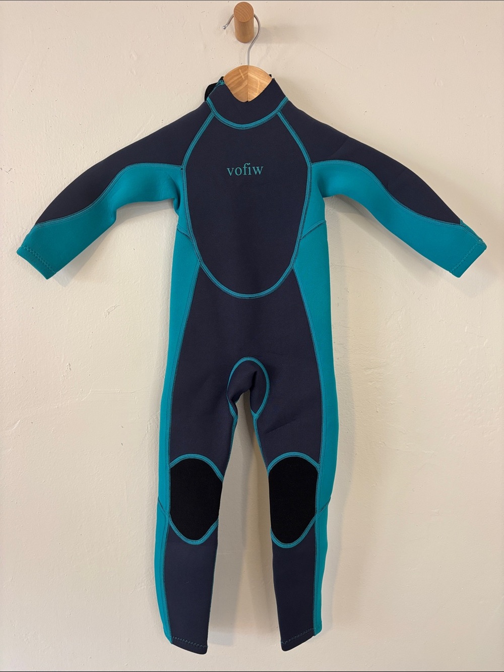 NWOT Vofiw Kids Origin 2.5mm Wetsuit Full Length Youth Size 2 Navy and Teal